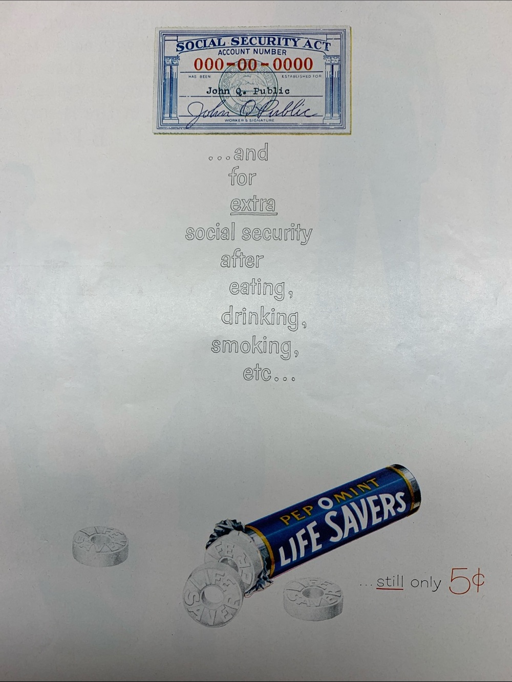 Vintage Life Savers Pep-O-Mint Candy Tube Ad Life Magazine February 17, 1961